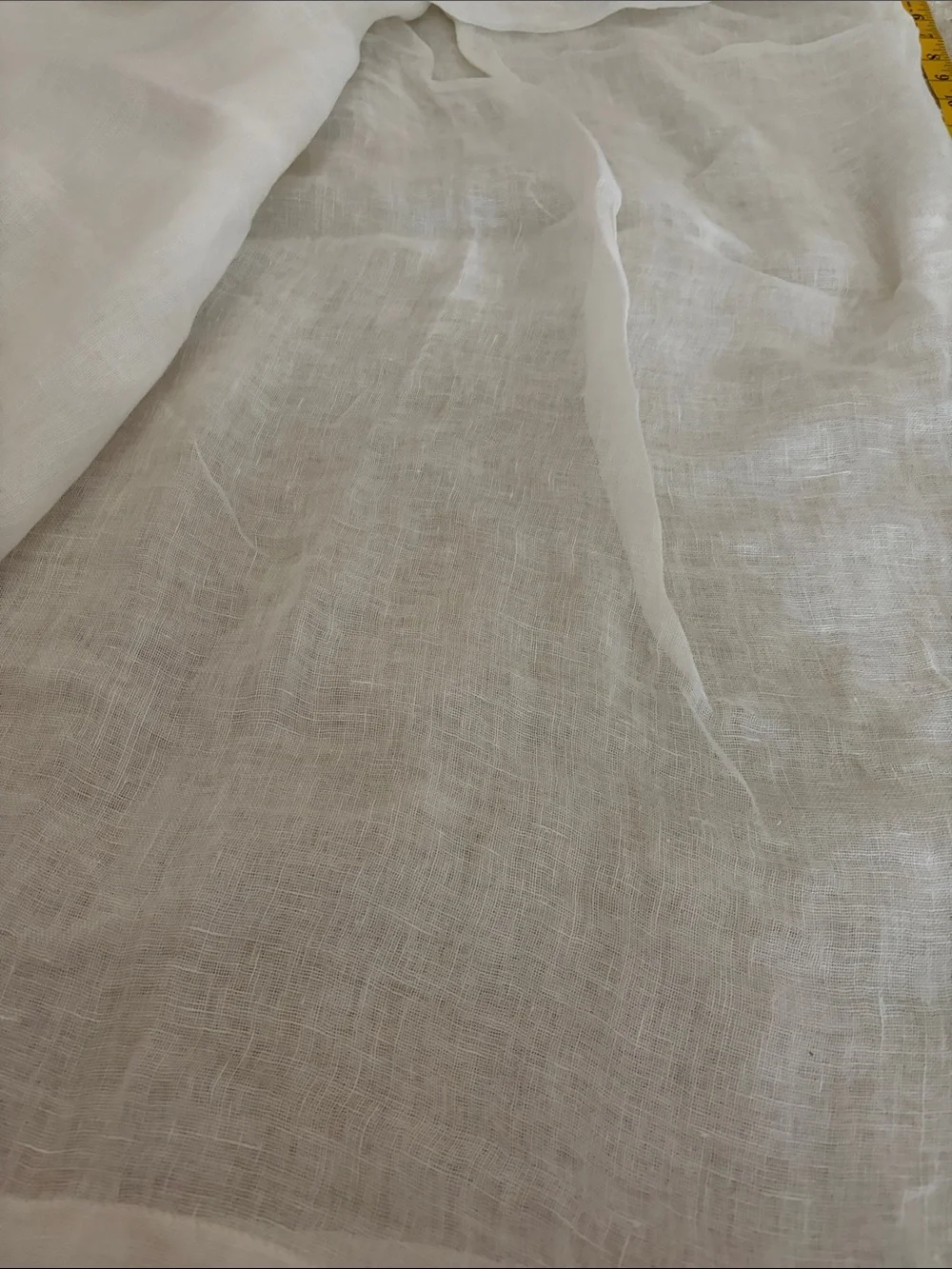 Off White sheer gauze tie-top curtains - Home Accents